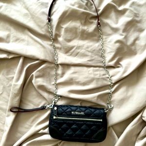 Black MZ Wallace Chain , mini bag/ wallet